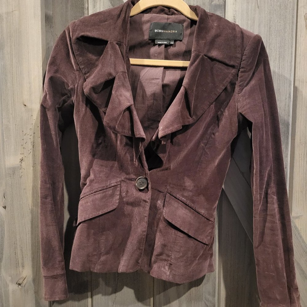 BCBG Maxazria XXS Burgundy Blazer